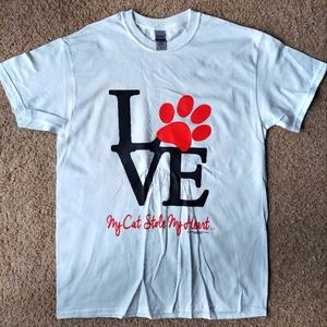 Love My Cat Funny Unisex Size (M)  T Shirt